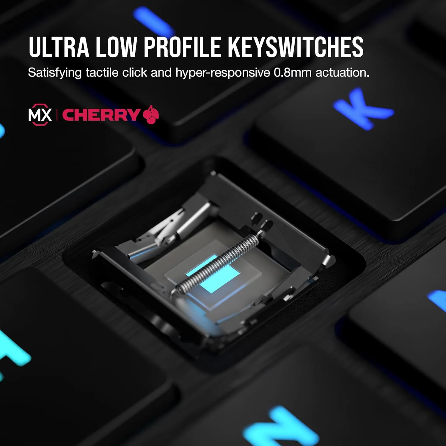 Corsair K100 AIR Wireless RGB Mechanical Gaming Keyboard - Ultra-Thin, Sub-1ms Slipstream , Low-Latency Bluetooth, Cherry MX Ultra Low Profile Keyswitches - NA Layout, QWERTY - Black