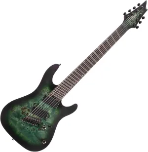 Cort KX Series 507 Multi-Scale 7-String Electric Guitar, Star Dust Green