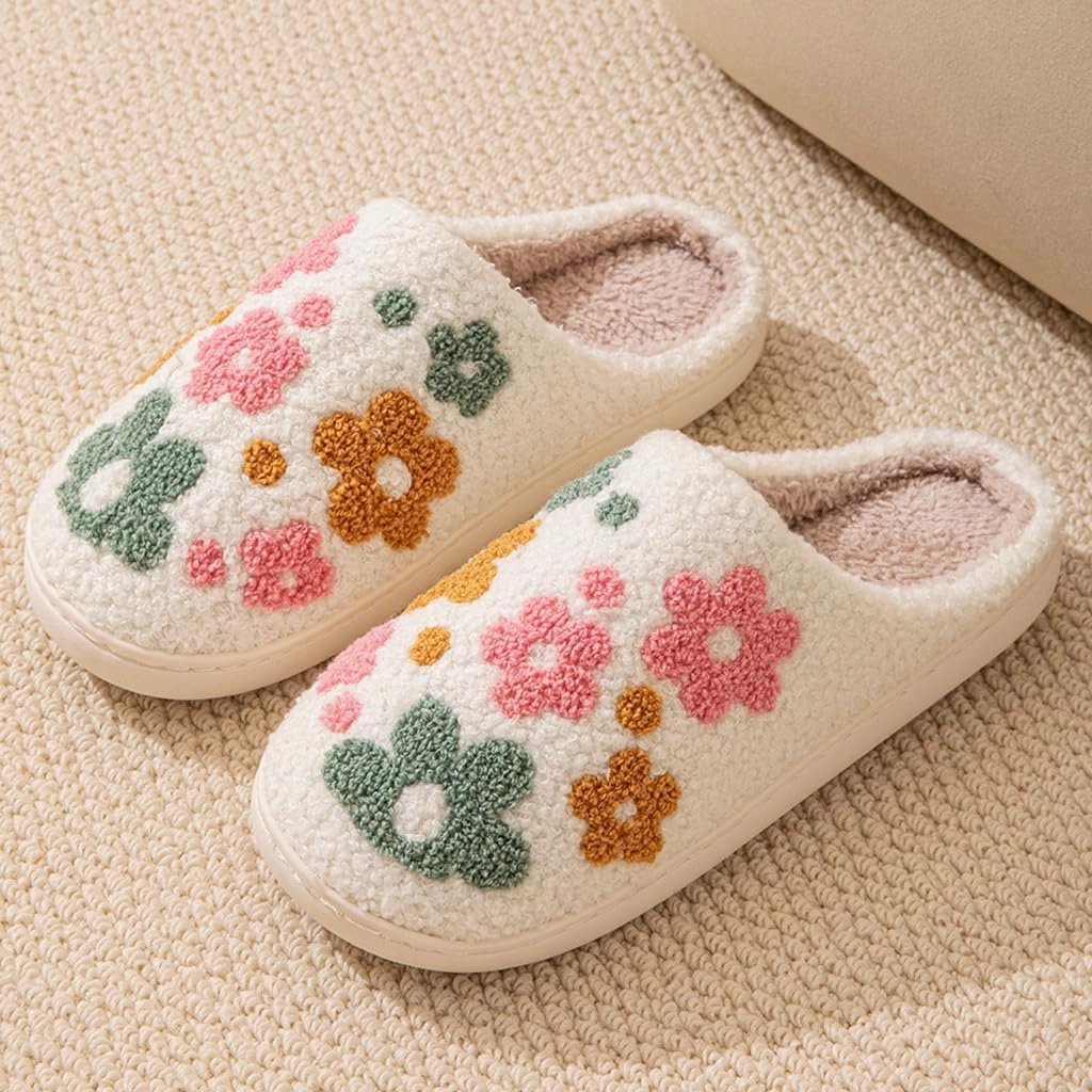 Cozy Furry Slippers for Women & Men, Bear Paw, Cat, Halloween, Christmas Designs, Warm Indoor Non-Slip Winter House Shoes