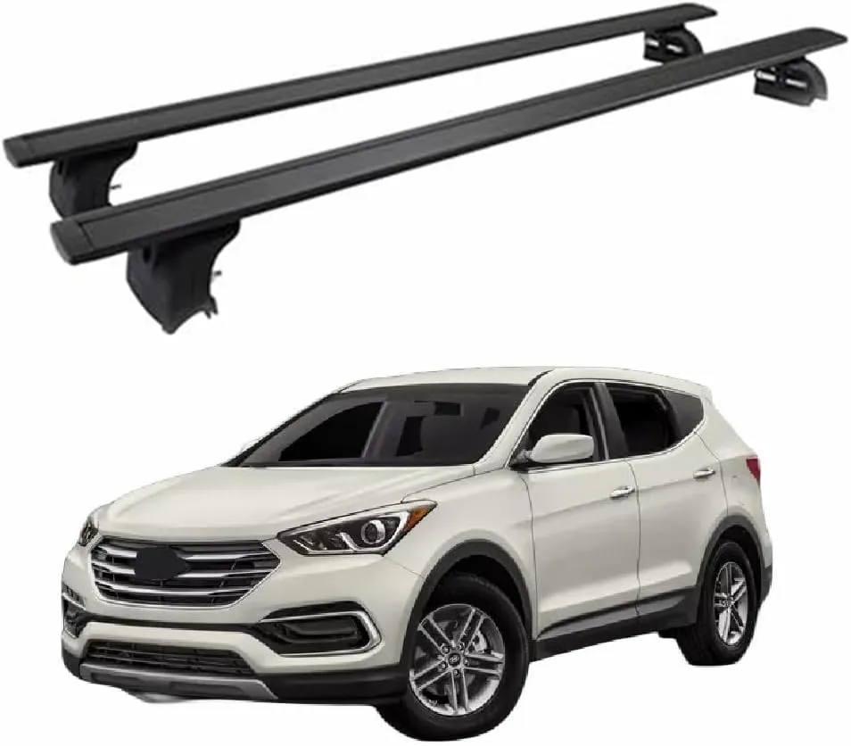 Crossbars Fits for Hyundai Santa Fe Sport 2013-2018 Cross Bars Luggage Carrier Roof Rack Rail Carrier Lockable 2PCS Black