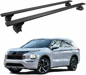 Crossbars Fits for Mitsubishi Outlander 2022-2025 Cross Bars Luggage Carrier Roof Rack Rail Carrier Lockable 2PCS Black