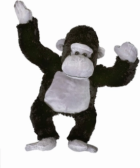 Cuddly Soft 16 inch Stuffed Black & Grey Gorilla- We Stuff 'em...You Love 'em!