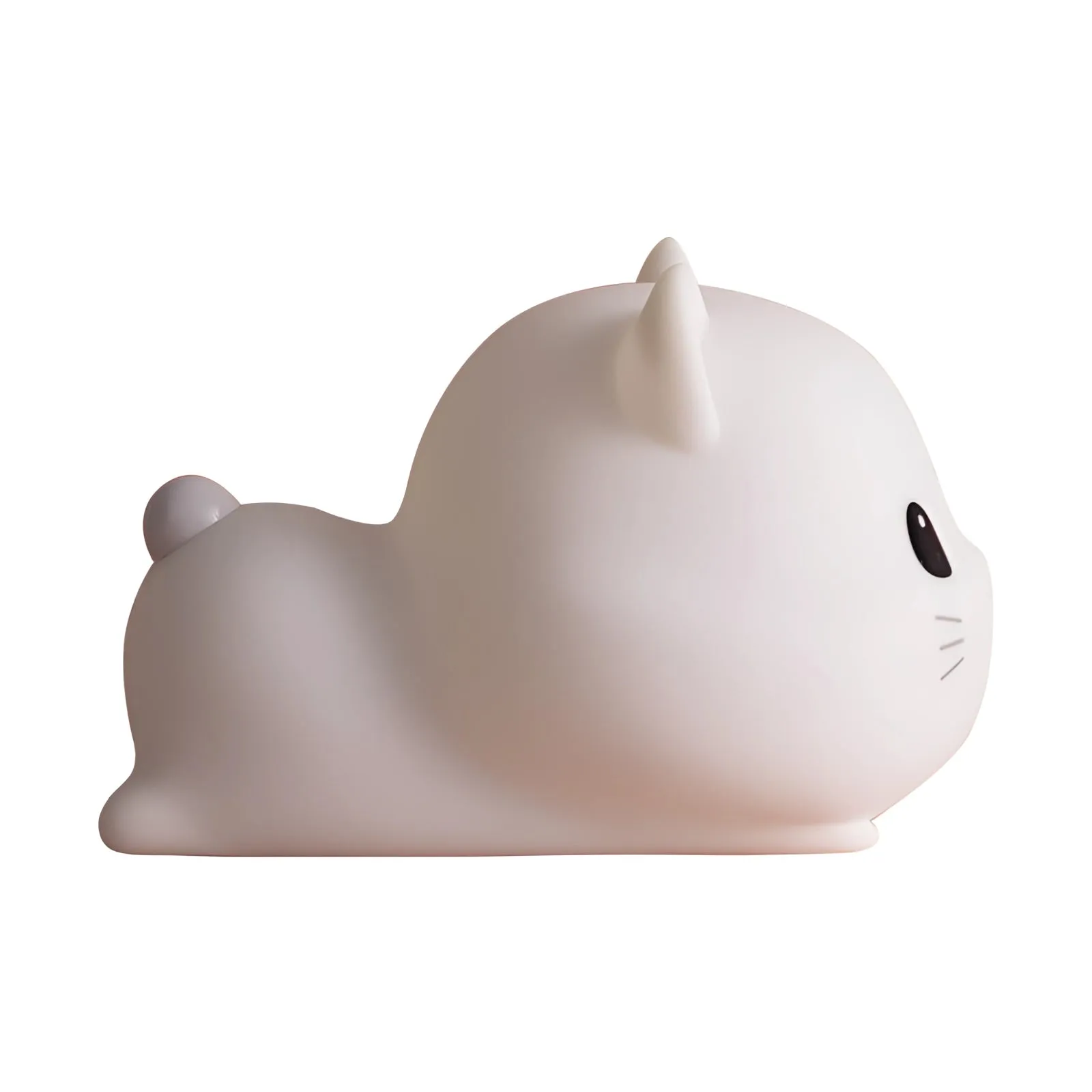 Cute Cat LED Nightlight - Rechargeable Silicone Kitty Lamp for Kids