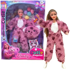 Cute Doll Set Series Reveals Dolls Wearing Pink Bear Series Clothes, for Teenagers and Girls