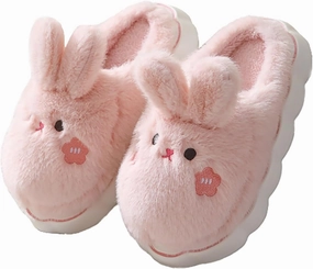 Cute Rabbit Cotton Animal Slippers for Women - Warm Home Slippers