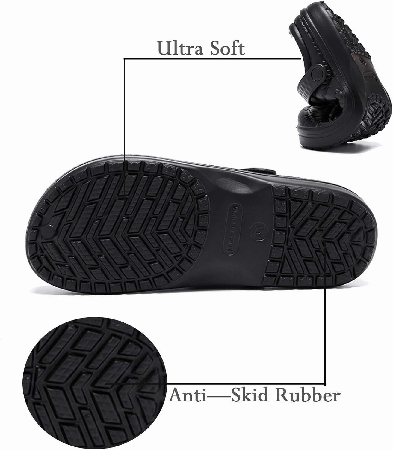 CYian Women's Men's Fuzzy Slippers Lined Clogs and Warm Plush Fleece Garden Shoes Indoor Outdoor with Elastic Strap