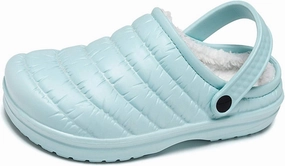 CYian Women's Men's Fuzzy Slippers Lined Clogs and Warm Plush Fleece Garden Shoes Indoor Outdoor with Elastic Strap