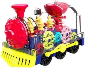 DECHOUS Funny Electric Train with Educational Simulation Train Plaything for Transparent Battery Not Included