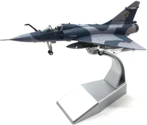 Die-cast Aircraft Model 1 100 Scale Model for French Mirage 2000 Mirage Strike Fighter Painted Aircraft Model Assembly Kit with Gears Airplane Model kit
