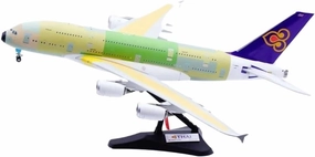 Diecast Plane Model 1:200 Scale for A380 Bare Metal Alloy Diecast Aircraft Model Decorative Displays F-WWAO