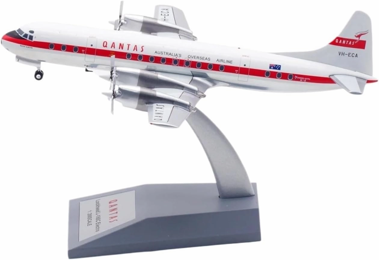 Diecast Plane Model 1:200 Scale for L-188 VH-ECA Alloy Collectible Plane Diecast Aircraft Model