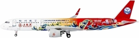 Diecast Plane Model 1:400 Scale for A321neo B-302T Diecast Alloy Aircraft Model Collection Display