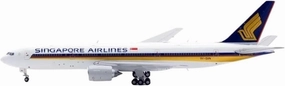 Diecast Plane Model 1:400 Scale for B777-200 9V-SVN Singapore Diecast Alloy Airplane Model Collection