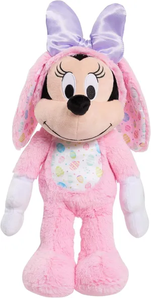 Disney Easter Bunny Large Plush Minnie Mouse, Officially Licensed Kids Toys for Ages 2 Up by Just Play