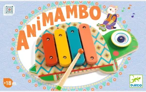 DJECO Animambo Cymbal & Xylophone Music Instrument - Colorful Tortoise Design Toddler Educational Musical Toy for Listening, Motor Skills & Coordination - Baby Toys for Girls & Boys, 18 Months 