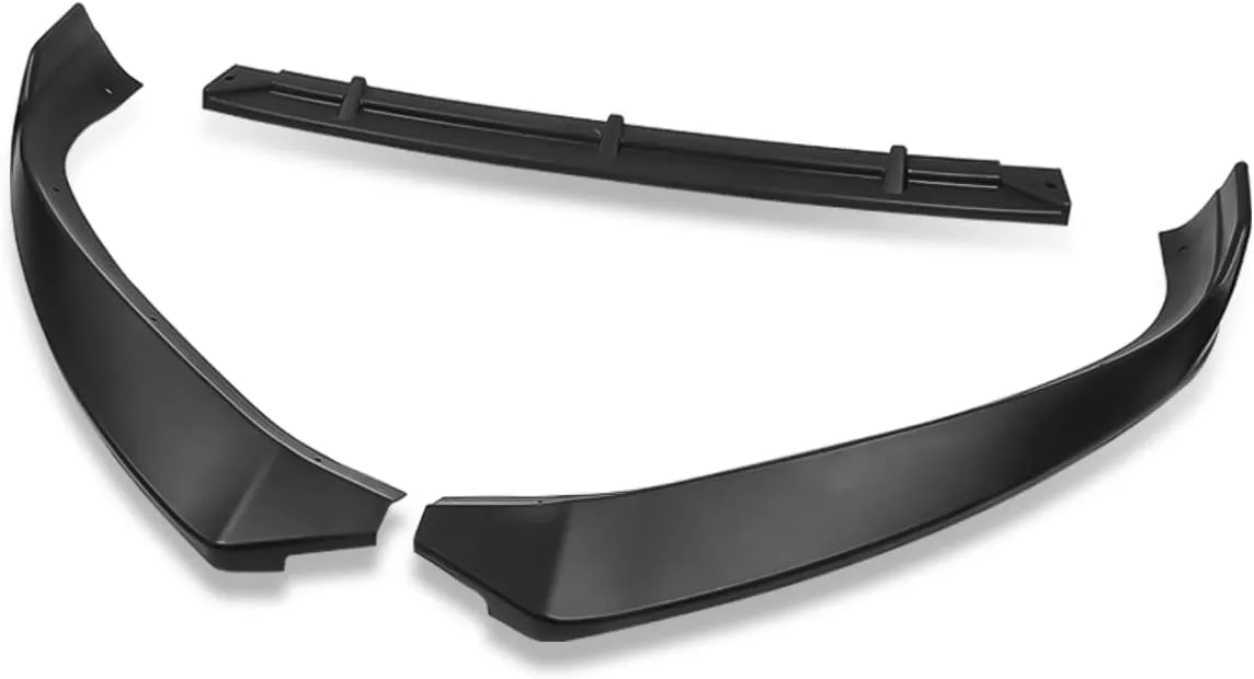 DNA MOTORING 3PCS STP-Style Front Bumper Lip Spoiler Compatible with 16-20 Tesla Model S, 2-PU-595