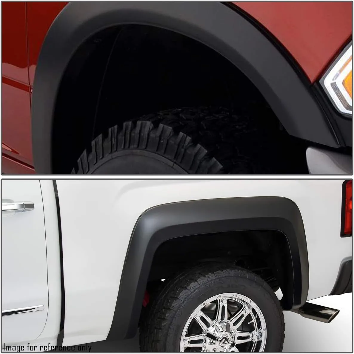 DNA Motoring IF-10011-MBK 4 Pcs OE Style Wheel Fender Flares Compatible with 94-01 Ram 1500 2500 3500 96" 78" Fleetside Beds