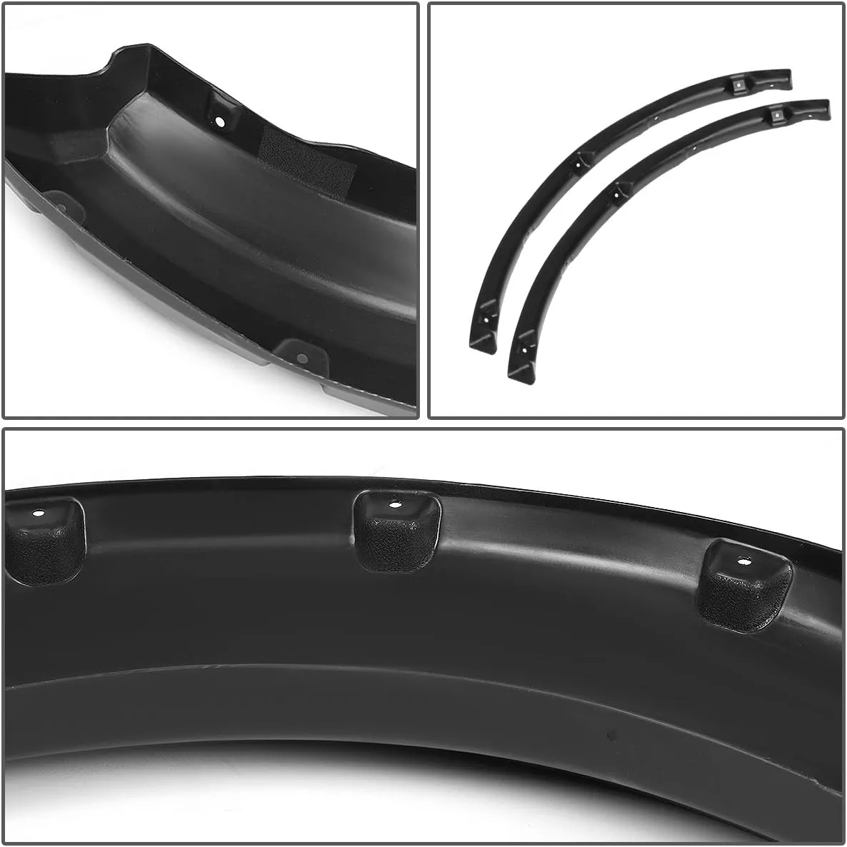 DNA MOTORING WF-F15009-88BK Pocket-Riveted Style Fender Wheel Flares 4Pcs/Set Compatible with 09-14 F-150 Styleside