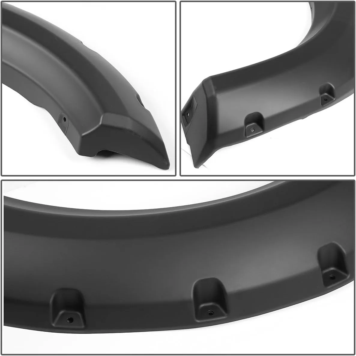DNA MOTORING WF-F15009-88BK Pocket-Riveted Style Fender Wheel Flares 4Pcs/Set Compatible with 09-14 F-150 Styleside