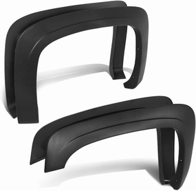 DNA Motoring IF-10018-MBK 4 Pcs OE Style Wheel Fender Flares Compatible with 07-13 Silverado 1500 2500HD 3500HD 6.5 & 8.1Ft Fleetside Models, NOT Fit Dually Models Not Fit Crew Cab