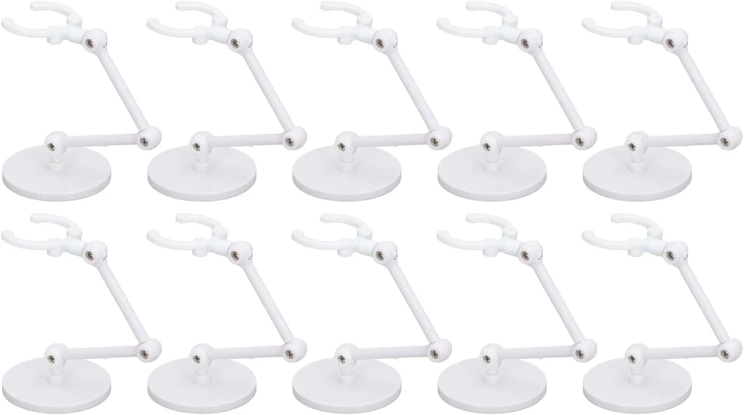 Doll Display Stand, 10 Sets Portable Teddy Bear Plastic Stand for Mini Doll, Creative Versatility, Compatible with 6-inch Types, MultiPurpose Set, Secure Display, Sturdy (White)