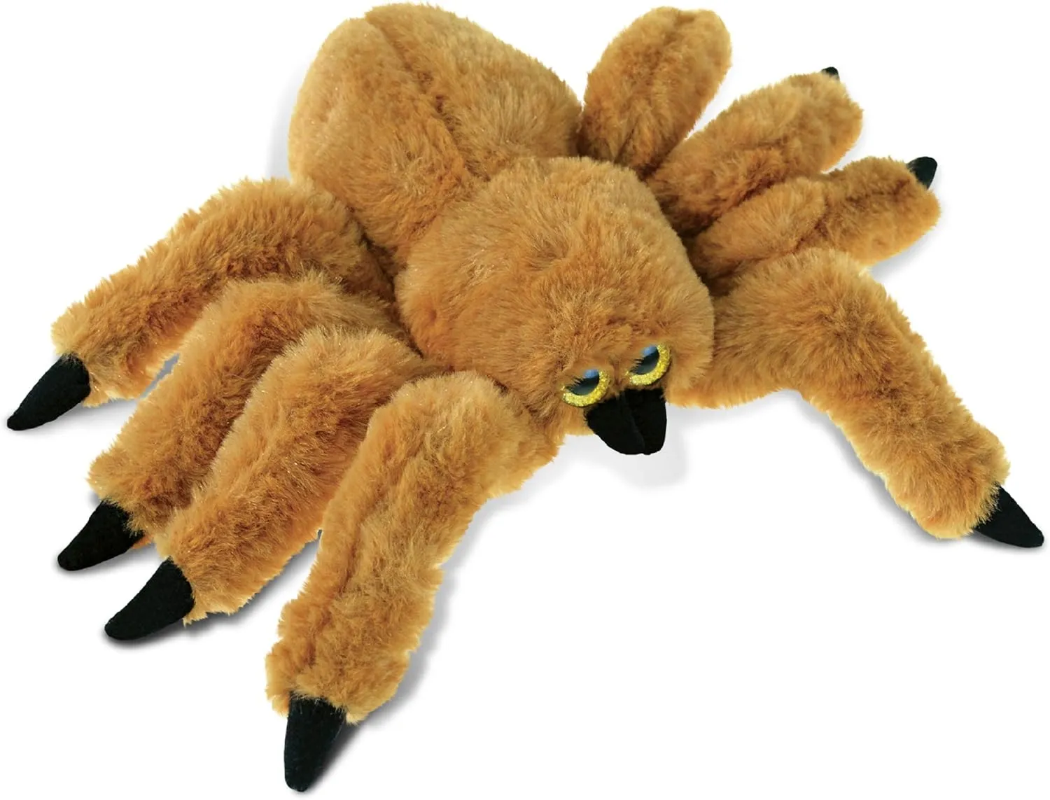 DolliBu Plush Spider Stuffed Animal - Cute Brown Spider Insect Stuffed Animal, Adorable Fluffy Stuffed Animal Spider Toy for Boys and Girls, Realistic Spider Animal Gift for Kids and Adults - 11 Inch