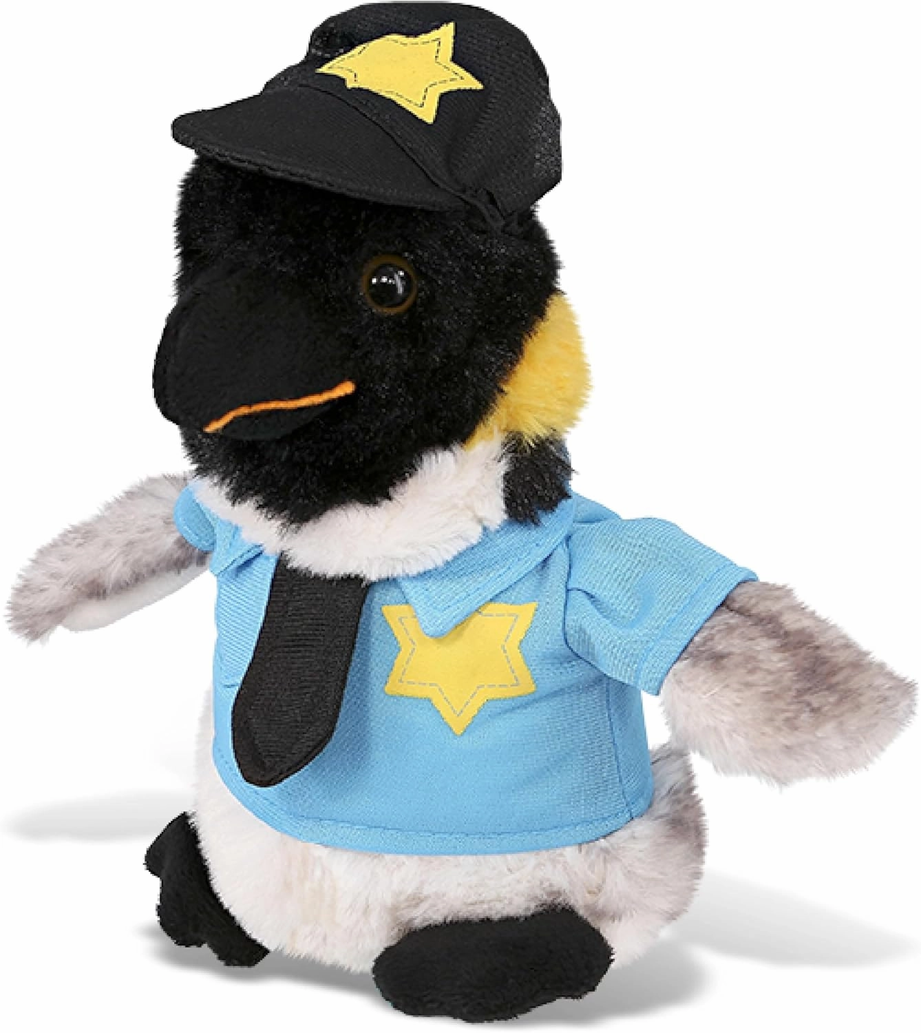 DolliBu Emperor Penguin Police Officer Plush Toy - Soft Penguin Cop Stuffed Animal Dress Up with Cute Cop Uniform and Cap Outfit - Gift with Personalization - 7 Inches
