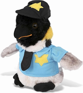 DolliBu Emperor Penguin Police Officer Plush Toy - Soft Penguin Cop Stuffed Animal Dress Up with Cute Cop Uniform and Cap Outfit - Gift with Personalization - 7 Inches