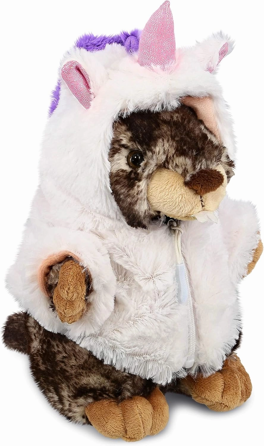 DolliBu Standing Marmot Unicorn Plush Stuffed Animal Toy - Super Soft Marmotcorn Dress Up with Removable Plush Unicorn Outfit, Cute Fantasy Wildlife Gift - 8.5 Inches