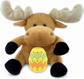 DolliBu Super Soft Moose with Yellow Easter Egg Plush and Name Personalization - Cute Stuffed Animals for Easter Basket, Easter Egg Stuffed Animal Spring Toys for Girls, Boy, Baby - 6 Inches