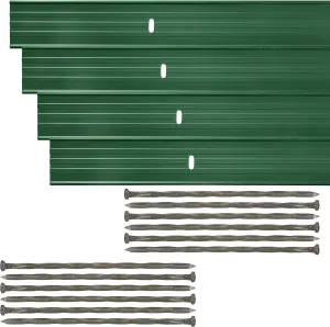 Dreamscape E-Z Edge Aluminum Landscape Edging - 4 Strips, 6ft Each (24ft Total), Green Painted - Professional Quality Landscaping Border, Metal Divider for Lawn, Garden, Flowerbed