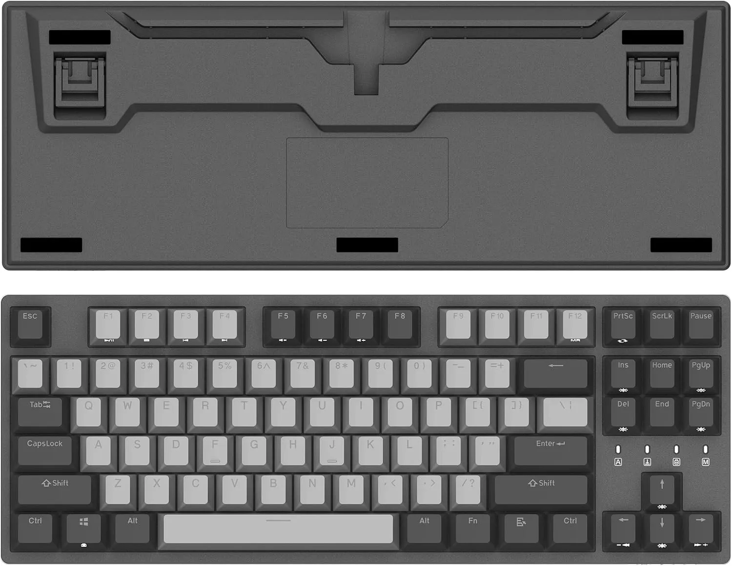 DURGOD K320 Corona White Backlit TKL Mechanical Keyboard | 87 Keys Tenkeyless | USB C Wired | Doubleshot PBT Keycaps | Programmable Keys | NKRO Rollover | Windows & Mac (Corona, Cherry Brown)