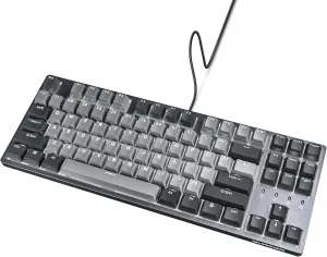 DURGOD K320 Corona White Backlit TKL Mechanical Keyboard | 87 Keys Tenkeyless | USB C Wired | Doubleshot PBT Keycaps | Programmable Keys | NKRO Rollover | Windows & Mac (Corona, Cherry Brown)