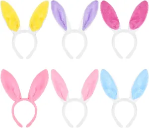 Easter Bunny Ears Headband Plush for Women Crafts Rabbit Ear Fabric Birthday Gift Party Favor