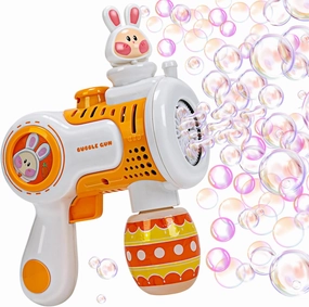 Easter Bubble Gun Bunny Bubble Machine for Kids, Easter Basket Stuffers Outdoor Toys for Party Favor