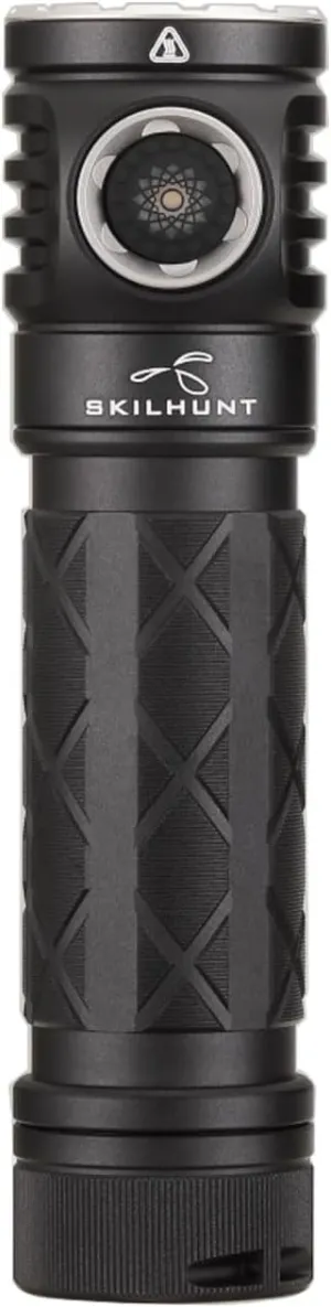 EC200S 1400 570 lumens Dual Channel Powerful EDC USB-C Rechargeable LED Flashlight - Lightweight, Compact Mini Pocket light Camping Hiking Running Outdoor, Battery NOT included(High CRI 4500K, Black)