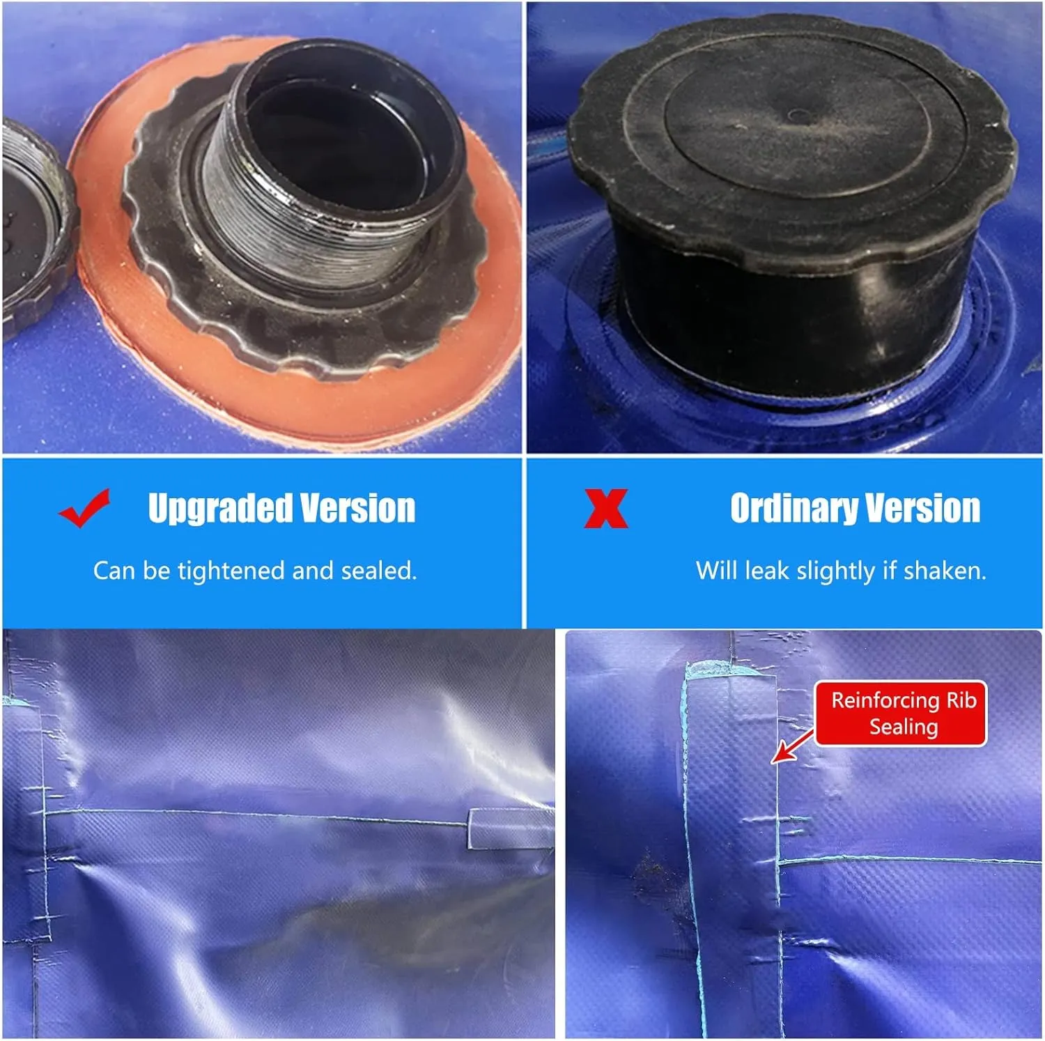 Emergency Water Bladder, Portable Water Tank Storage Containers, Collapsible Large Capacity Soft Water Bag for Drought Resistance, Fire Prevention (Size : 3x1.9x0.7m/4000L/1056Gal)