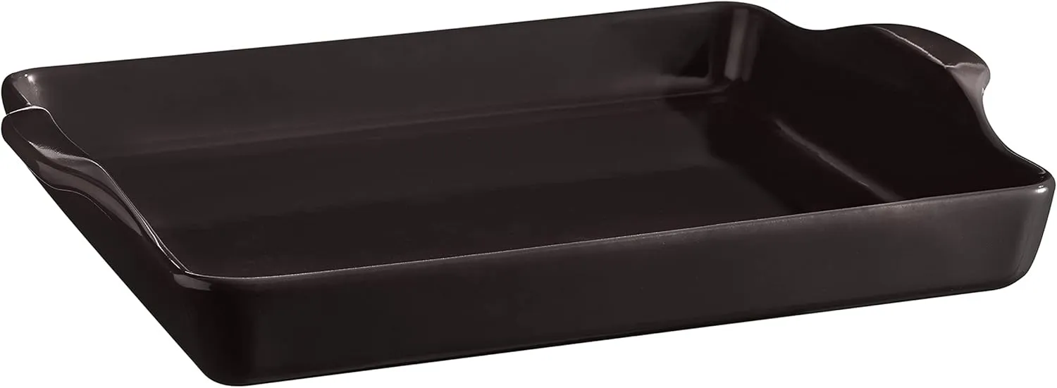 Emile Henry Focaccia Pan, Pizza Tray EH799516, Charcoal