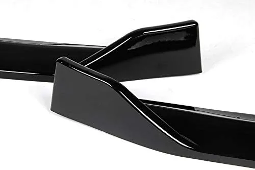 EPARTS 3PCS Front Bumper Spoiler Body Lip Kit Compatible With 17-18 Ford Fusion/Mondeo (Painted Black)