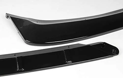 EPARTS 3PCS Front Bumper Spoiler Body Lip Kit Compatible With 17-18 Ford Fusion/Mondeo (Painted Black)