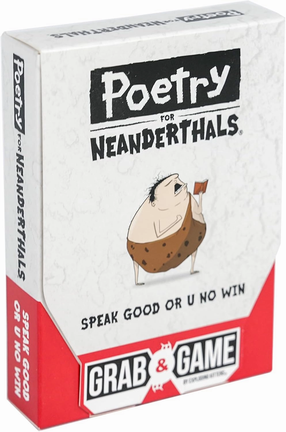 Exploding Kittens Poetry for Neanderthals Grab & Game 2  Players - Ages 7  - 10 Minutes to Play - Travel Sized Word Guessing Game - Ideal for Party, Family, Kids & Adults