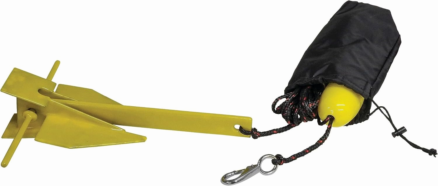 Extreme Max 3006.6716 BoatTector Complete PWC Fluke Anchor Kit with Rope and Marker Buoy - 4.5 lbs., Yellow