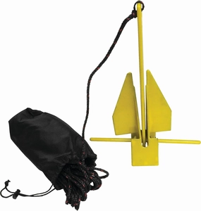 Extreme Max 3006.6716 BoatTector Complete PWC Fluke Anchor Kit with Rope and Marker Buoy - 4.5 lbs., Yellow