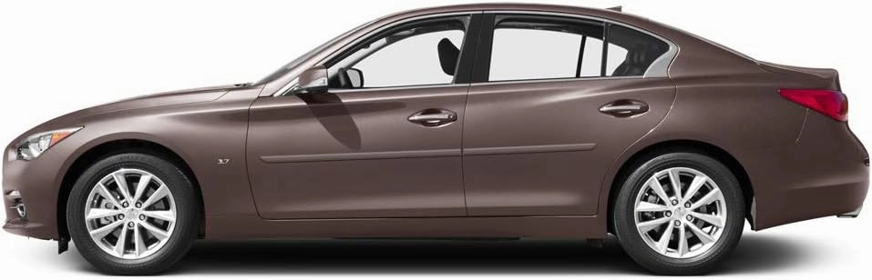 FE-Q50 Finished End Body Side Molding Compatible with Infiniti Q50 - Performance Hagan Blue (RBP)