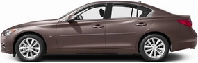 FE-Q50 Finished End Body Side Molding Compatible with Infiniti Q50 - Performance Hagan Blue (RBP)