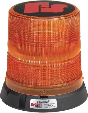 Federal Signal 250121-02 UltraStar US5 Strobe Beacon, Class 1, Permanent/1" Pipe Mount with Tall, Amber Dome