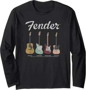 Fender Vintage Guitar Lineup Long Sleeve T-Shirt