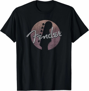 Fender Circle Guitar Headstock Logo T-Shirt