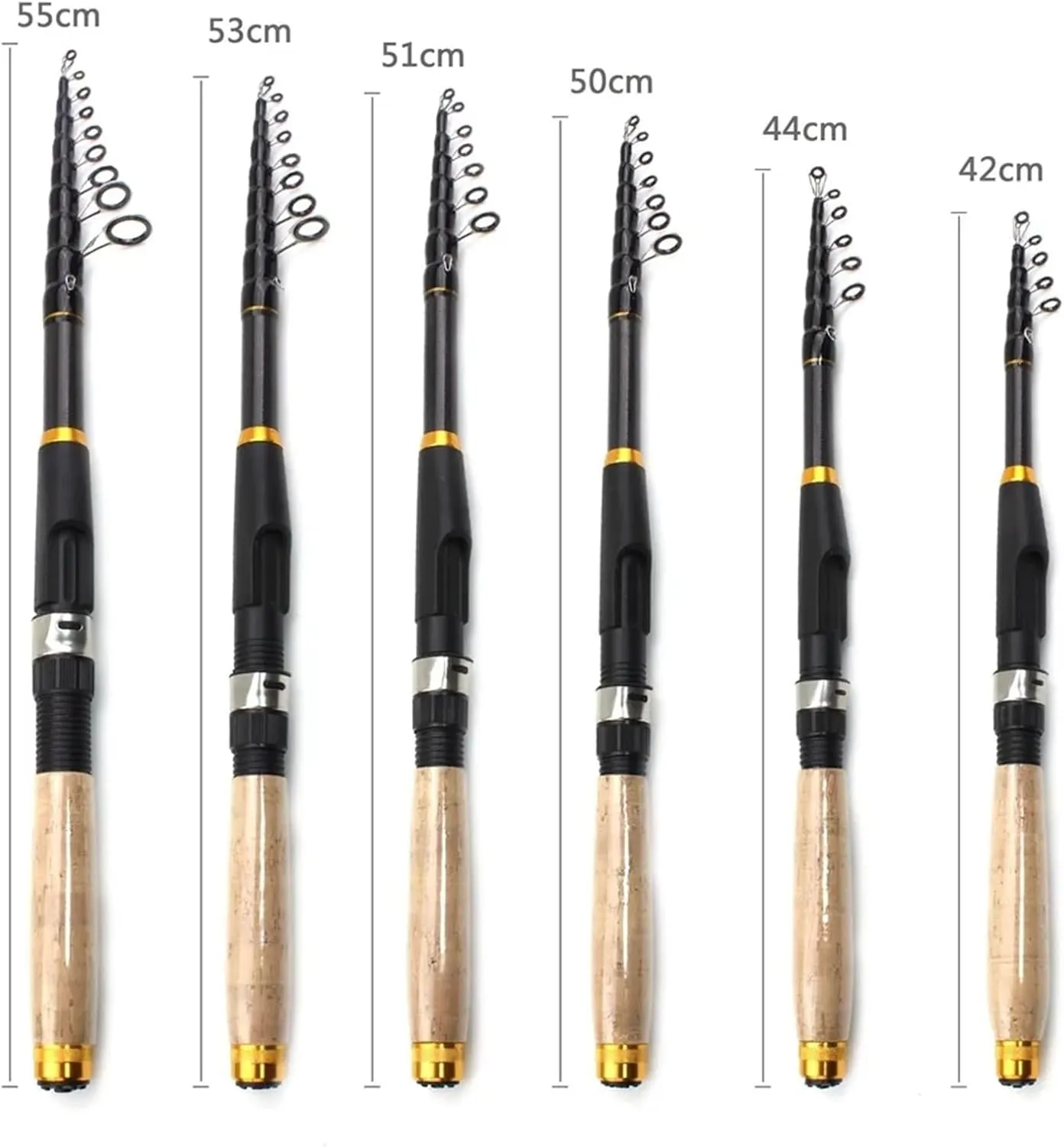 Fishing Rod 1.8m-3.0m Multifunction Spinning Rod Carbon Fishing Fish Pole Telescopic Travel Fishing Rod Ultrashort Fishing Tackle