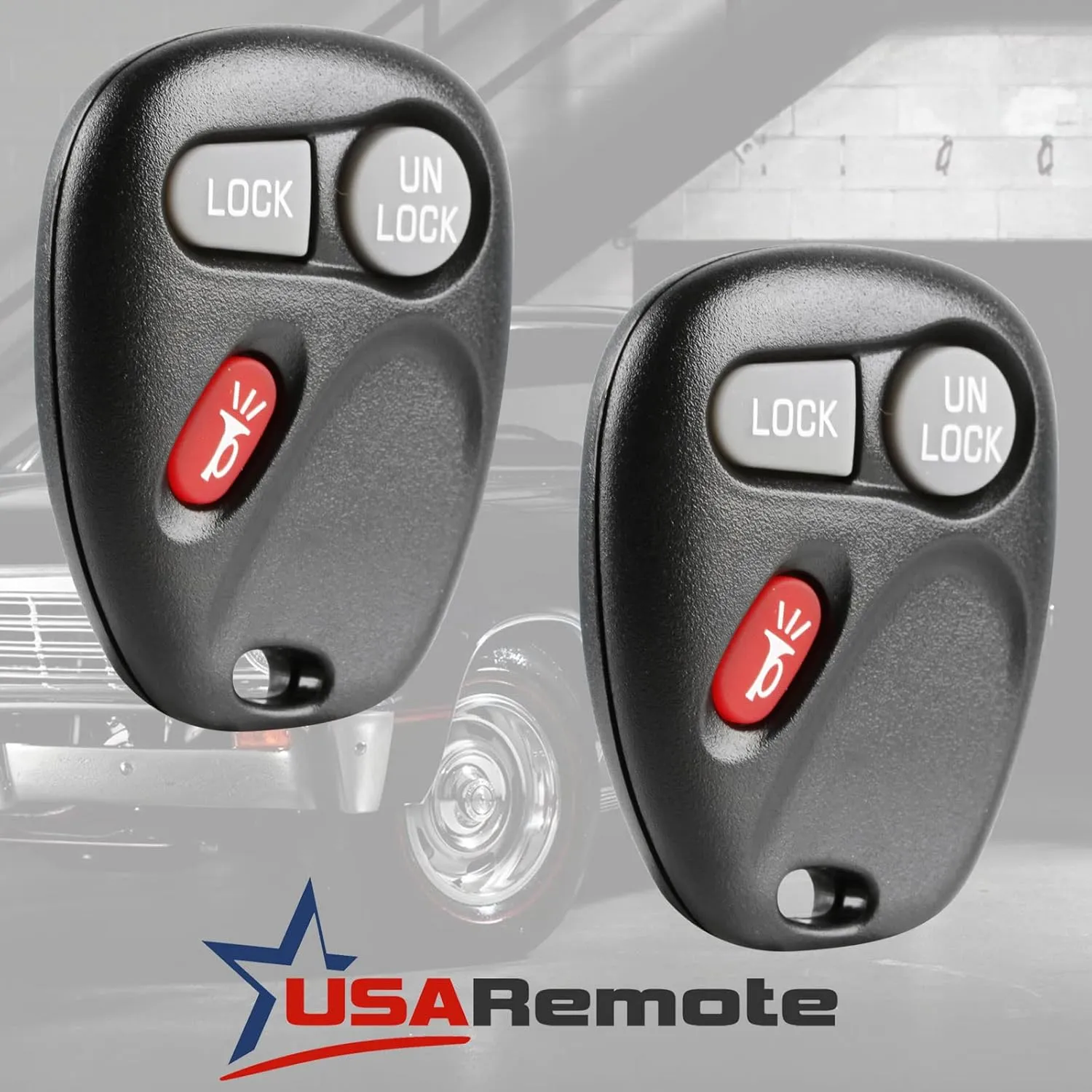 fits 2001 2002 Key Fob Remote Cadillac Escalade / Chevy Avalanche S10 Silverado Suburban Tahoe / GMC Sierra Sonoma Yukon (15042968), Set of 2